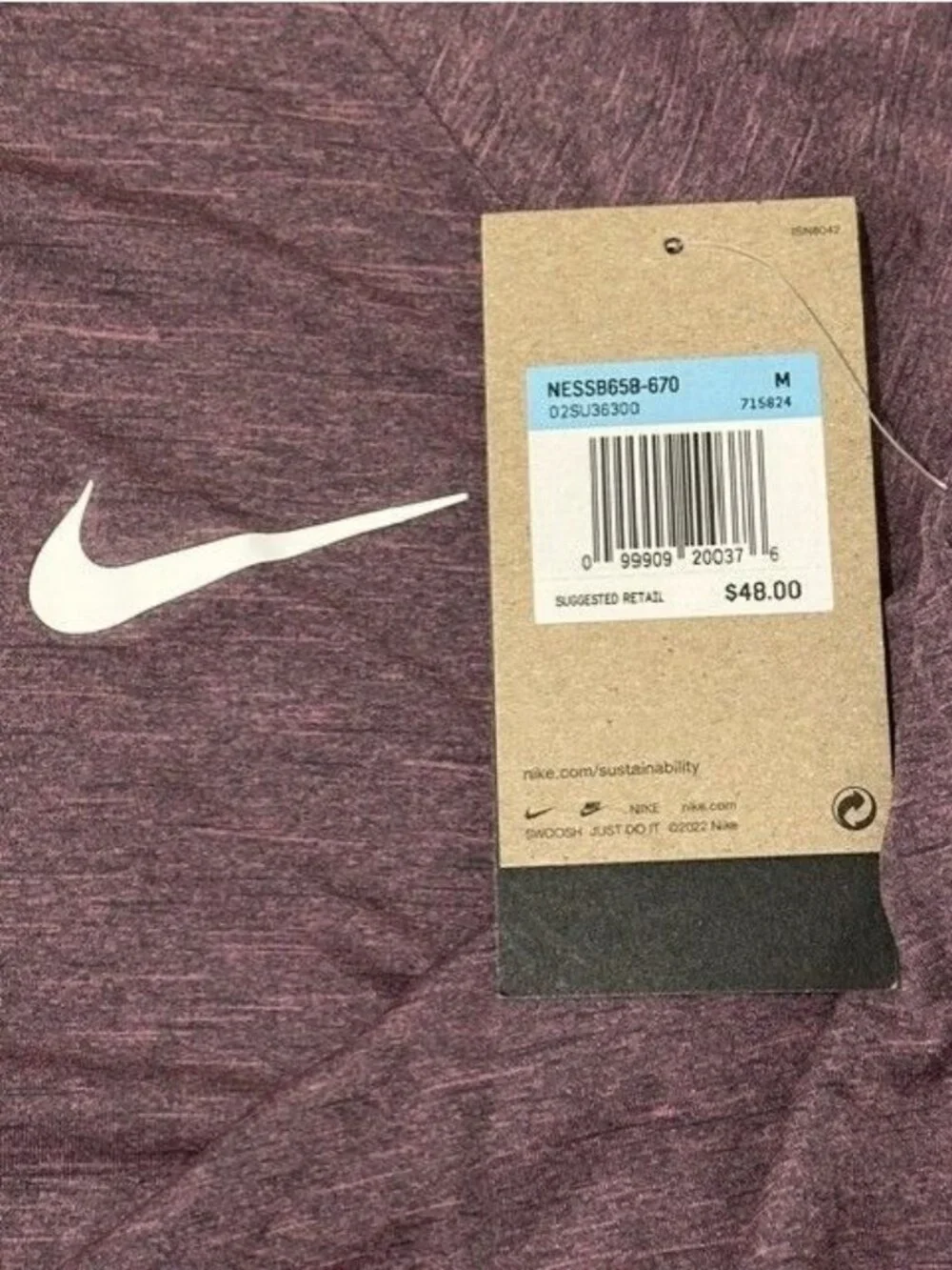 Nike Swim Hydroguard Dri-FIT UPF40+ Rash Guard NESSB658-670 Men's M NEW w/ Tags